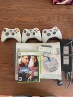Xbox 360 console + 3 controllers + 3 games + wifi adapter, Met 2 controllers, Ophalen of Verzenden, 60 GB, Gebruikt