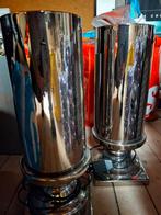 Tafellampen met spiegelglas, Gebruikt, Ophalen of Verzenden, Glas, Minder dan 100 cm