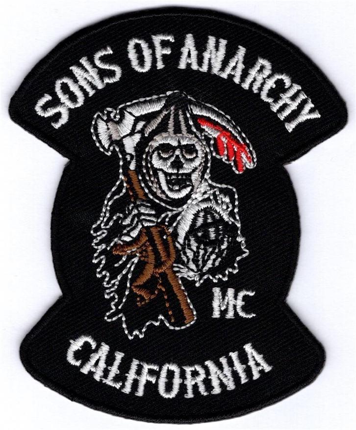 Sons of Anarchy stoffen opstrijk patch embleem #2, Motoren, Accessoires | Stickers, Ophalen of Verzenden