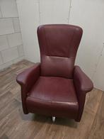 Leren relaxstoel, Huis en Inrichting, Fauteuils, Ophalen, Gebruikt, 50 tot 75 cm