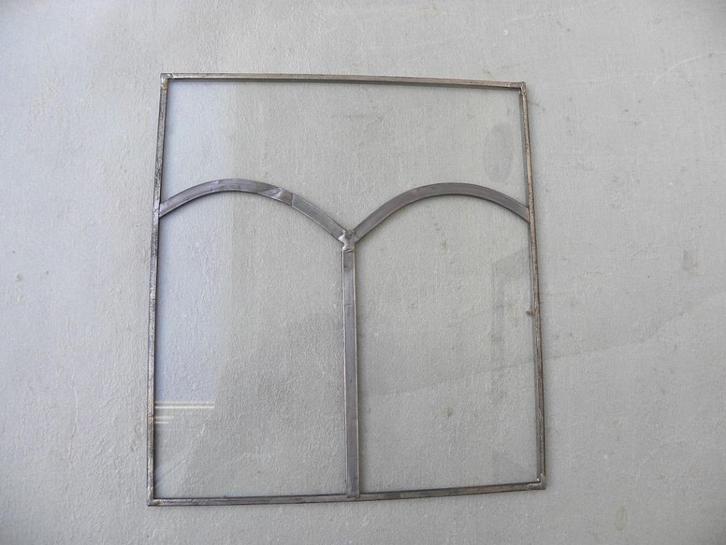 Glas in lood klokkast regulateur, Antiek en Kunst, Antiek | Klokken, Ophalen of Verzenden