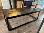 Zwarte Salontafel Hout & Staal - 120x60x42cm, Huis en Inrichting, Ophalen, 100 tot 150 cm, 50 tot 100 cm, Zo goed als nieuw