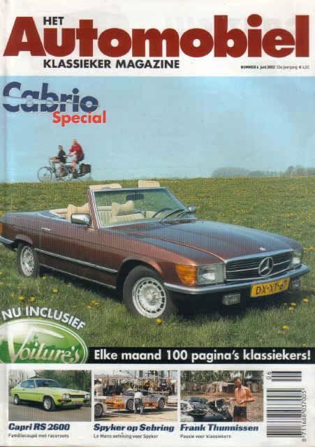 Automobiel 6 2002 : Mercedes Benz SL - VW Golf cabrio - MGB, Boeken, Auto's | Folders en Tijdschriften, Gelezen, Algemeen, Ophalen of Verzenden