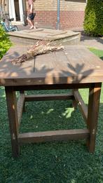 Bijzet tafel loog steigerhout 50x50x50, Ophalen, Gebruikt, Vierkant, Hout