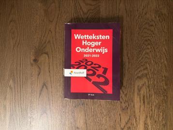 Wetteksten Hoger Onderwijs 2021-2022 – 37e druk (uitgever N beschikbaar voor biedingen