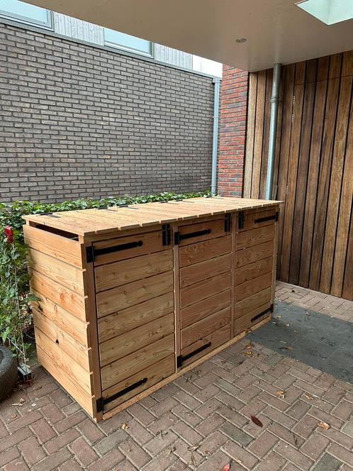Douglas ombouw voor 3 containers nu slechts €449,-, Tuin en Terras, Bergingen en Tuinkasten, Nieuw, Containerberging, Hout, Ophalen