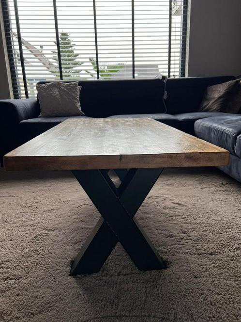 Houten salontafel, Huis en Inrichting, Tafels | Salontafels, Zo goed als nieuw, Minder dan 50 cm, 50 tot 100 cm, 100 tot 150 cm