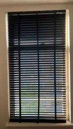 Zwarte houten jaloezien, Huis en Inrichting, Stoffering | Gordijnen en Lamellen, Gebruikt, 200 cm of meer, Zwart, 50 tot 100 cm