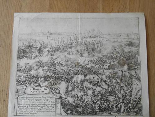 Slag op de Kauwensteinse dijk, 26 mei 1585 ets, Boeken, Oorlog en Militair, Gelezen, Marine, Voor 1940, Ophalen of Verzenden