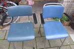 Vintage Gispen stoelen, Ophalen, Gebruikt, Twee, Blauw