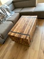 Salon tafel driftwood 100x60xh45cm hout met wielen rechthoek, Ophalen of Verzenden, Zo goed als nieuw
