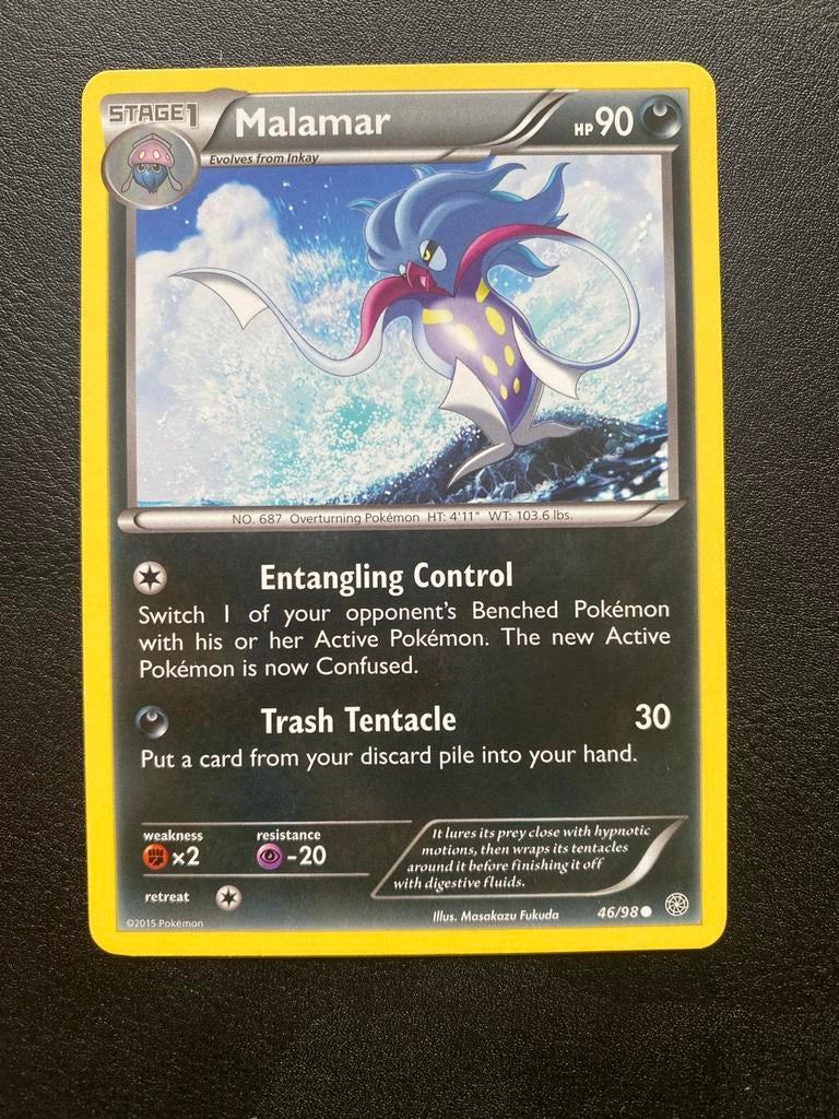 Malamar 46/98 Pokémon XY Ancient Origins Packfresh Mint, Ophalen of Verzenden, Zo goed als nieuw, Losse kaart