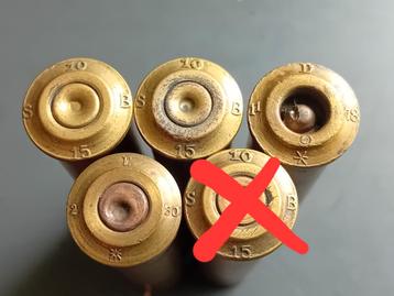Oude Lege Hulzen MAUSER M71 11,15x60R beschikbaar voor biedingen
