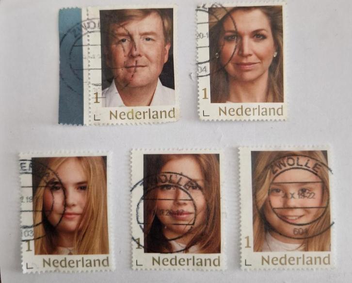 Koninklijke portretten van Erwin Olaf , set van 5 gestempeld, Postzegels en Munten, Postzegels | Nederland, Gestempeld, Na 1940