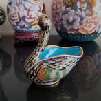 Prachtige oude cloisonne zwaan., Antiek en Kunst, Antiek | Emaille, Ophalen of Verzenden