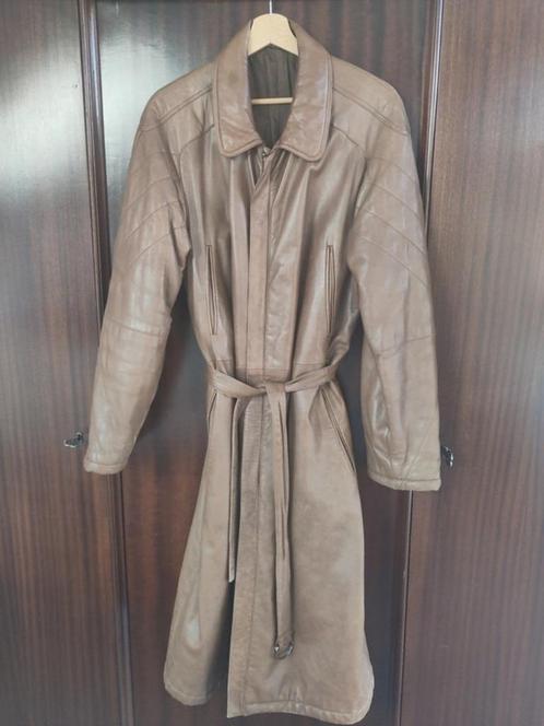 100% vintage leren lange jas (gevoerd) kan oversized, Kleding | Dames, Jassen | Winter, Zo goed als nieuw, Maat 42/44 (L), Bruin