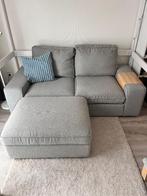 IKEA KIVIK Tibbleby grijs/beige 2-zitsbank met (opberg-)poef, Ophalen, 150 tot 200 cm, Tweepersoons, 75 tot 100 cm