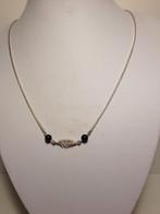 zilveren antieke langen ketting, Gebruikt, Verzenden, Met edelsteen, Zilver
