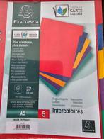Exacompta Glanskartonnen Tabbladen A5 - 5 Tabs, Kleuren, Ophalen of Verzenden, Nieuw