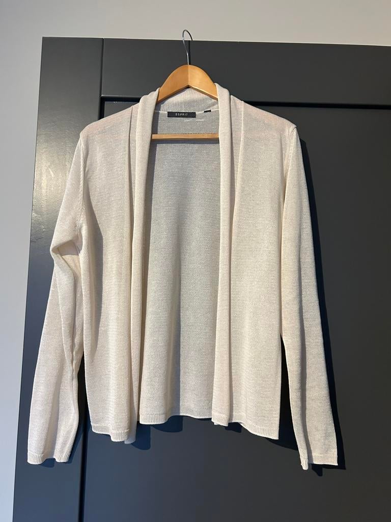 Creme vestje met subtiel gouden glittertje Esprit maat 40, Verzenden, Zo goed als nieuw, Maat 38/40 (M), Beige