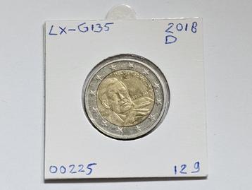 2-euromunt Duitsland (D) A 2018 Herdenking LX-G135 beschikbaar voor biedingen