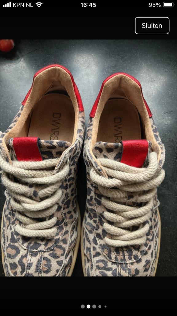 DWRS Leopard Sneakers - Maat 40 - Zo goed als nieuw, Kleding | Dames, Schoenen, Zo goed als nieuw, Sneakers of Gympen, Beige, Ophalen of Verzenden
