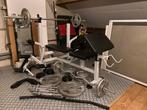 Universele halterbank met extra gietijzeren gripper set, Ophalen, Zo goed als nieuw, Metaal, Krachtstation
