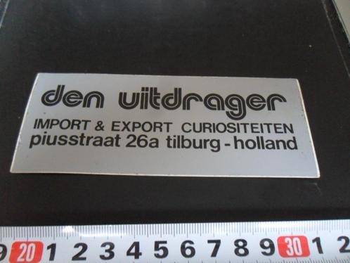 stickers Tilburg Den Uitdrager import & export curiositeiten, Verzamelen, Stickers, Zo goed als nieuw, Overige typen, Ophalen