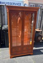Prachtige antieke vitrinekast, Huis en Inrichting, Kasten | Vitrinekasten, Met plank(en), 100 tot 150 cm, Zo goed als nieuw, 150 tot 200 cm