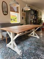 Klooster Eettafel landelijk eiken 210x100x78 cm, Huis en Inrichting, Ophalen, Gebruikt, Eikenhout, 200 cm of meer