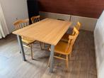 Tafel met 4 stoelen, Huis en Inrichting, Ophalen, 100 tot 150 cm, 50 tot 100 cm, Zo goed als nieuw