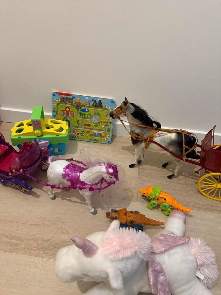 Speelgoed zolderopruiming: jongens, meisjes, kinderstoel, Kinderen en Baby's, Speelgoed | Overig, Gebruikt, Jongen of Meisje, Ophalen