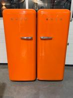 Oranje Smeg Koelkast - Retro Stijl, 150 tot 200 liter, Gebruikt, Bella, 60 cm of meer