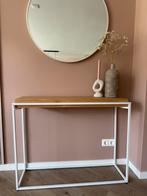 Sidetable/ wandtafel wit met naturel hout, Huis en Inrichting, Ophalen, Nieuw