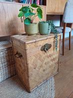 Faux Bamboo kist bijzettafel manou kastje handmade, Ophalen of Verzenden