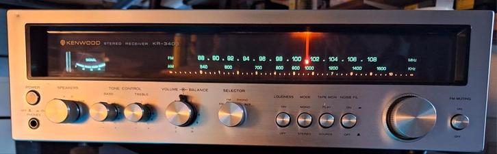 Kenwood KR-3400 vintage, Audio, Tv en Foto, Versterkers en Receivers, Refurbished, Stereo, Minder dan 60 watt, Overige merken