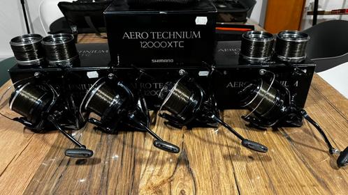 4x Shimano aero technium xtc 12000, Watersport en Boten, Hengelsport | Karpervissen, Zo goed als nieuw, Molen, Ophalen