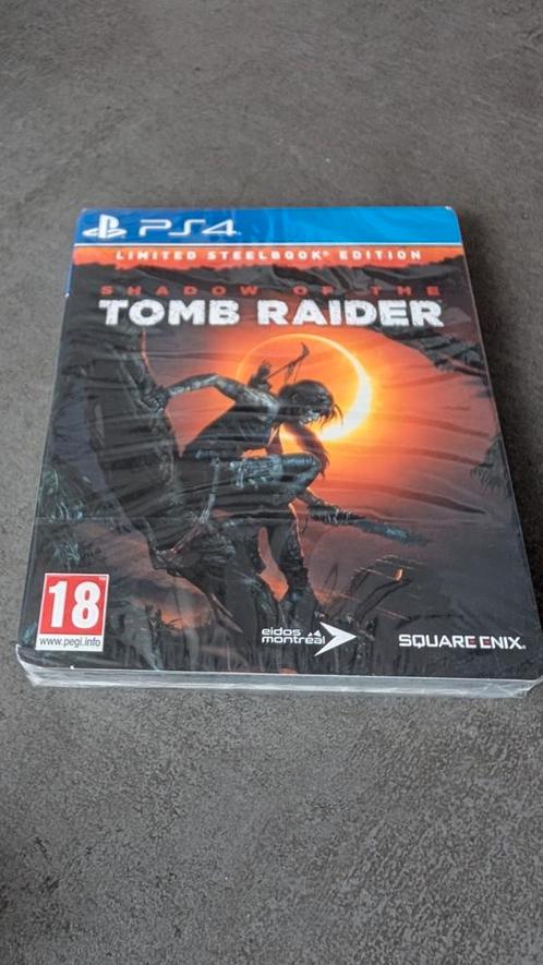 PS4 Shadow of the Tomb Raider Limited Steelbook Sealed, Spelcomputers en Games, Games | Sony PlayStation 4, Nieuw, Avontuur en Actie