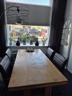 Eethoek: Tafel + 4 Stoelen, Huis en Inrichting, Tafels | Eettafels, Ophalen, Gebruikt, Eikenhout, 50 tot 100 cm