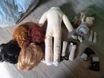 Pop bouwpakket met 4 pruiken, Verzamelen, Poppen, Ophalen of Verzenden, Pop
