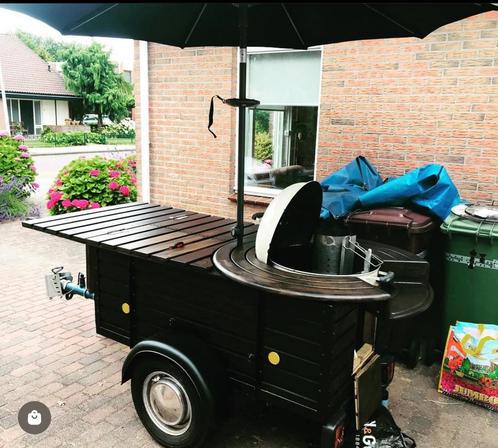 Bbq trailer - barbecuekar, Tuin en Terras, Houtskoolbarbecues, Ophalen