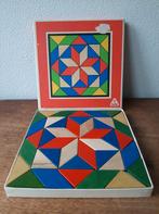 Vintage Tofa houten mozaïek stukjes in originele doos, Kinderen en Baby's, Speelgoed | Kinderpuzzels, Ophalen of Verzenden, Gebruikt