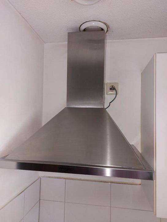 Aangeboden Whirlpool wand afzuigkap, Witgoed en Apparatuur, Afzuigkappen, Zo goed als nieuw, Wandschouwkap, 200 tot 400 m³ per uur