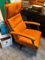 Lounge stoel electrisch Montel orange, Ophalen, Gebruikt, Overige kleuren, Leer