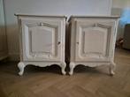 Nachtkastjes brocante, Queen Ann, Huis en Inrichting, Slaapkamer | Nachtkastjes, Ophalen, Zo goed als nieuw, Minder dan 45 cm