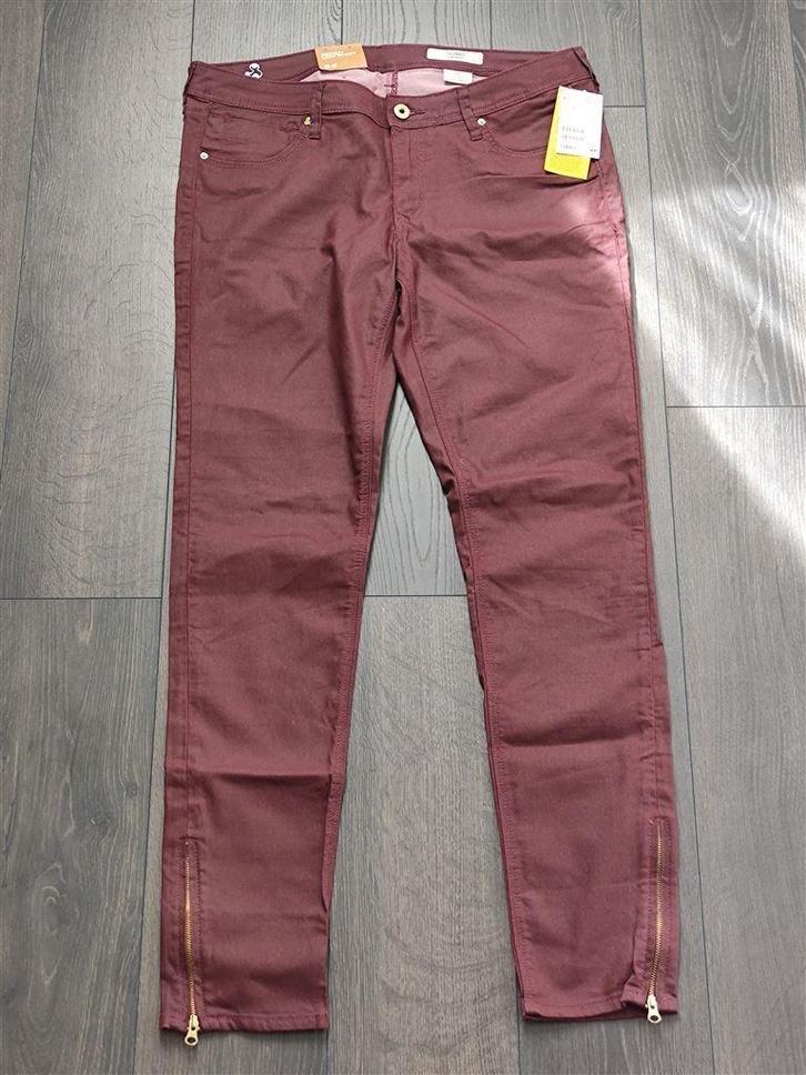 H&M Dames Skinny Low Waist Bordeau Jeans Maat 32 [Nieuw], Kleding | Dames, Spijkerbroeken en Jeans, Nieuw, W30 - W32 (confectie 38/40)