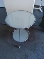 Ikea glazen bijzet tafeltje, Huis en Inrichting, Tafels | Bijzettafels, Ophalen, Zo goed als nieuw, Rond