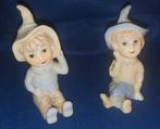 Twee schattige porseleinen beeldjes, Antiek en Kunst, Antiek | Keramiek en Aardewerk, Ophalen of Verzenden