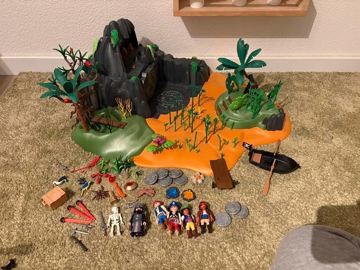 Playmobil piraten schateiland 5134, Kinderen en Baby's, Speelgoed | Playmobil, Zo goed als nieuw, Ophalen of Verzenden