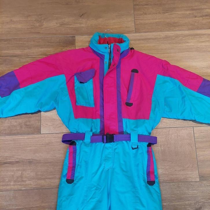 Vintage / retro 90s fout skipak maat XL merk Decathlon, Kleding | Heren, Wintersportkleding, Gedragen, Pak, Maat 56/58 (XL), Ophalen of Verzenden